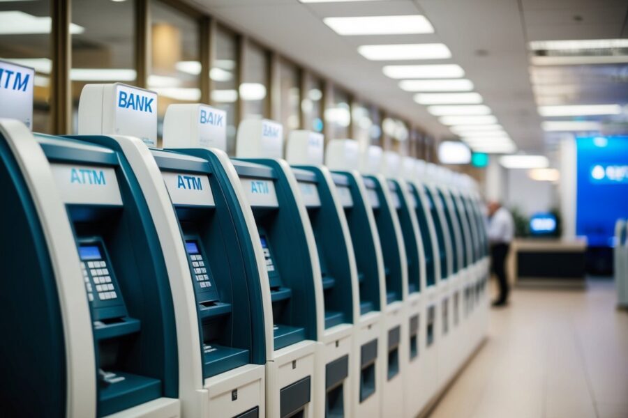 As máquinas de caixa eletrônico do banco estão operacionais hoje.