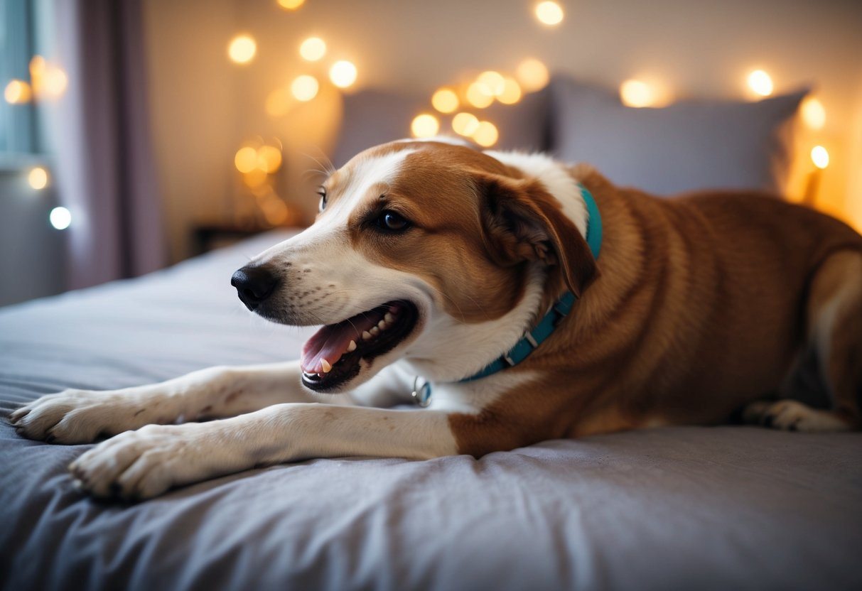 Um cachorro mordendo uma perna em um sonho