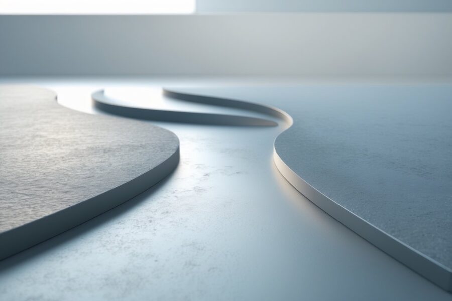 Imagem mostrando dois caminhos distintos que se separam a partir de um ponto, representando uma escolha.